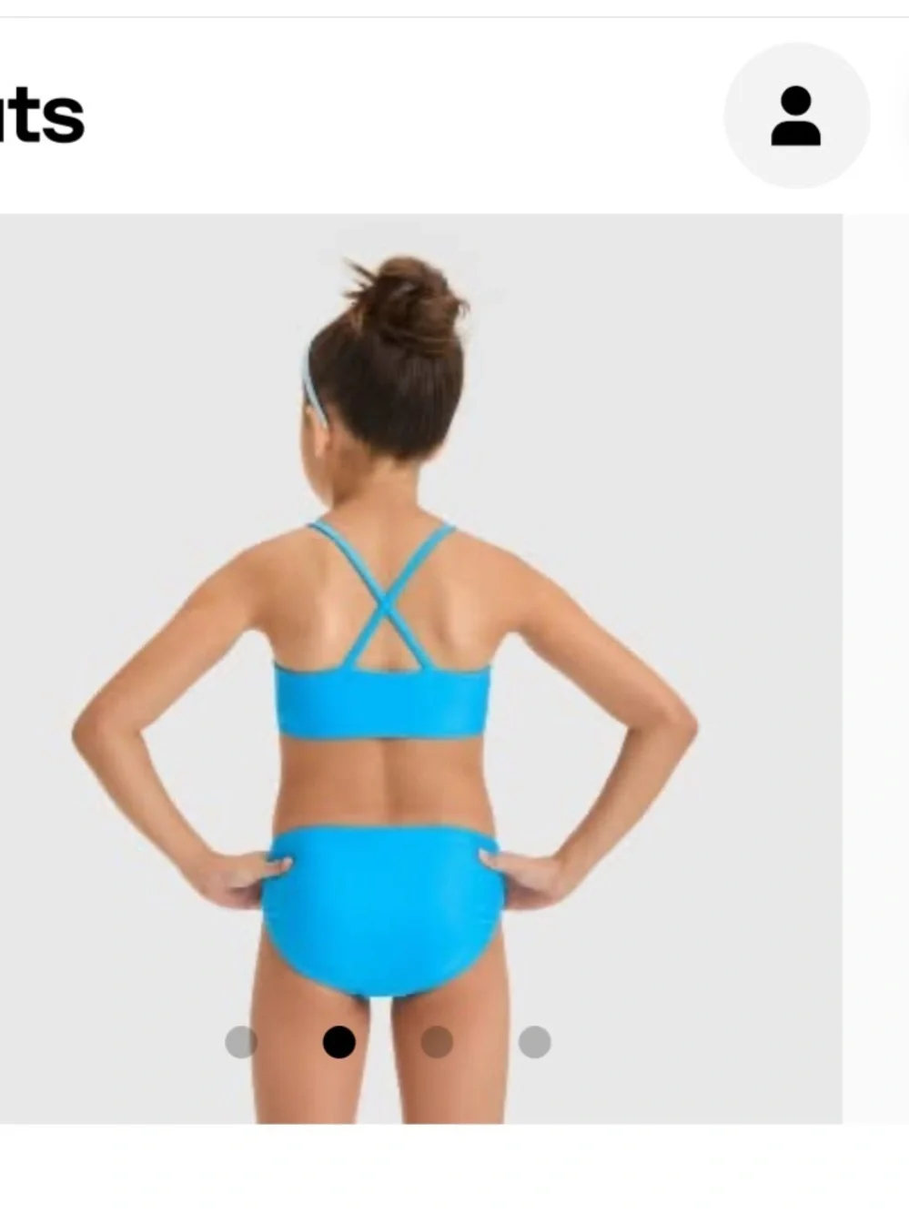 NWT Toddler Girl’s Cat & Jack Blue Polka Dots Bikini Set 3pc with swim skirt